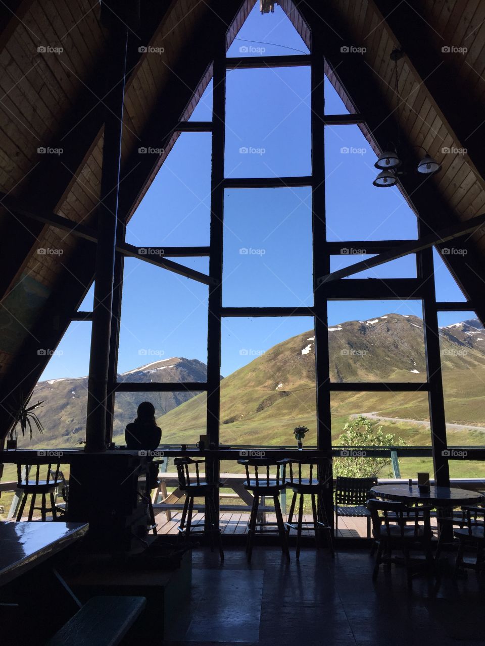 Breakfast views in Hatcher Pass, Alaska