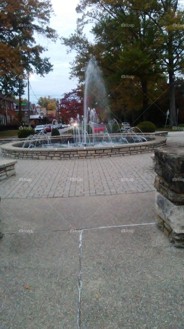 fountain at Ritter park Huntington west virginia.