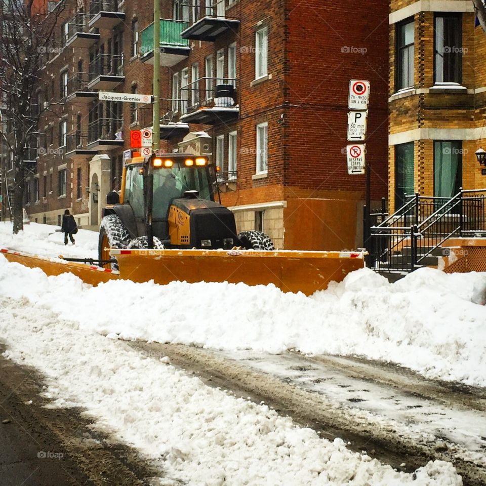 Snow Plow, Montreal Quebec