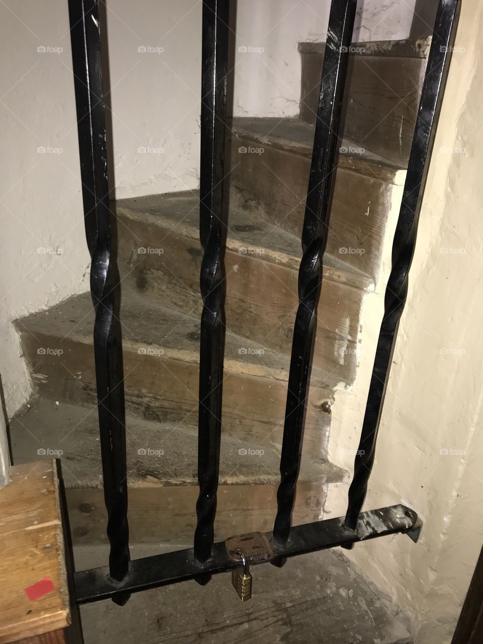 Internal steps of a Devon, UK, Church.