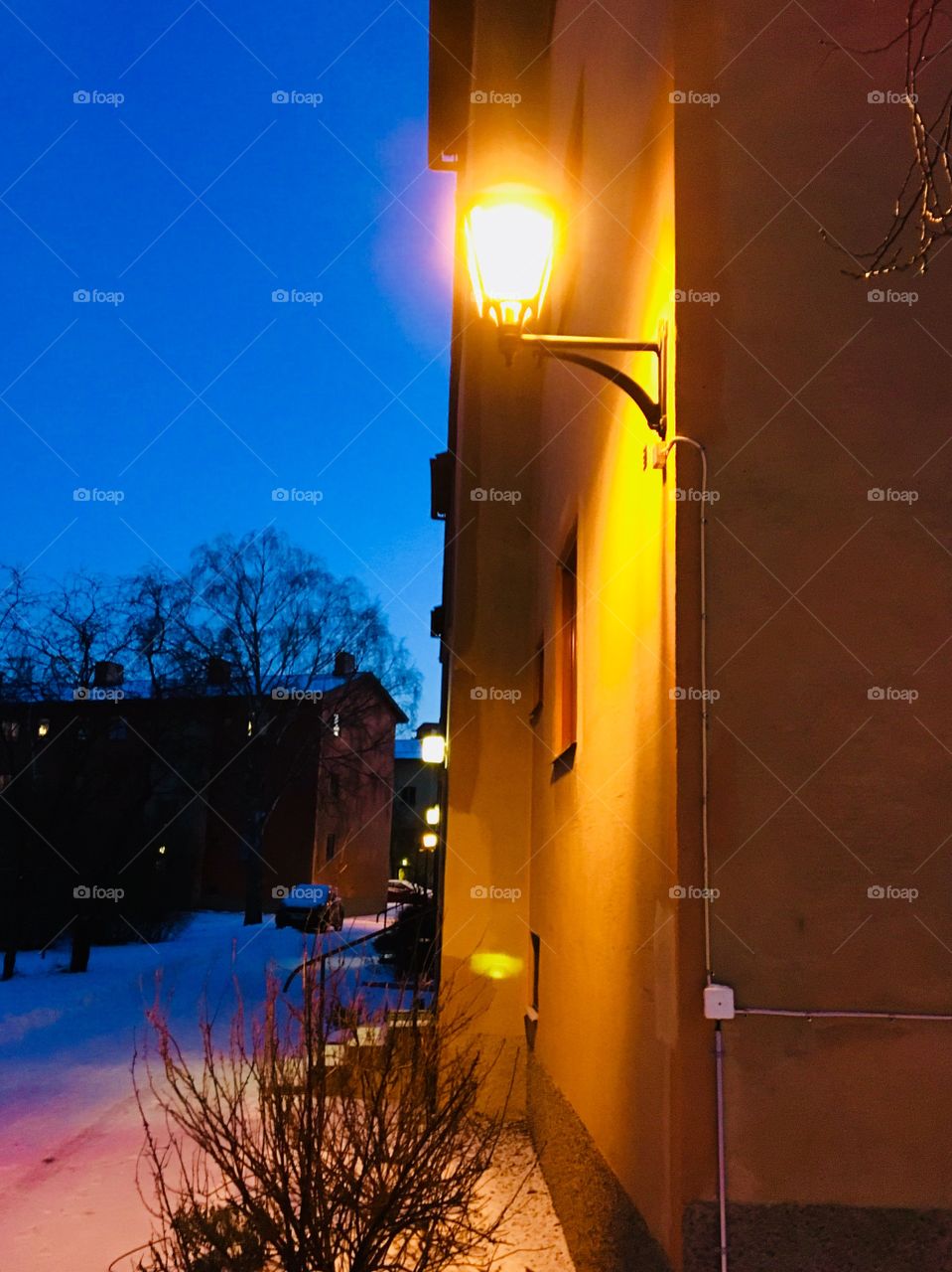 Outside light in dawn