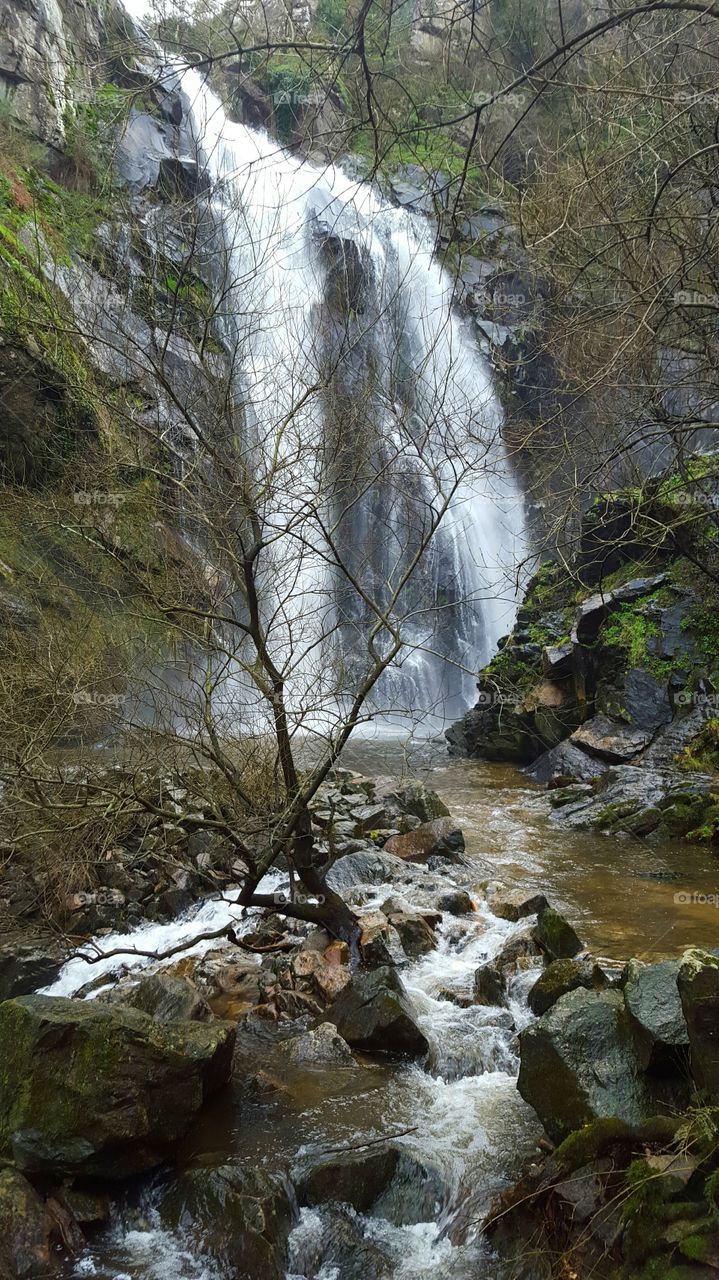 River Toxa waterfall, Galicia, Spain