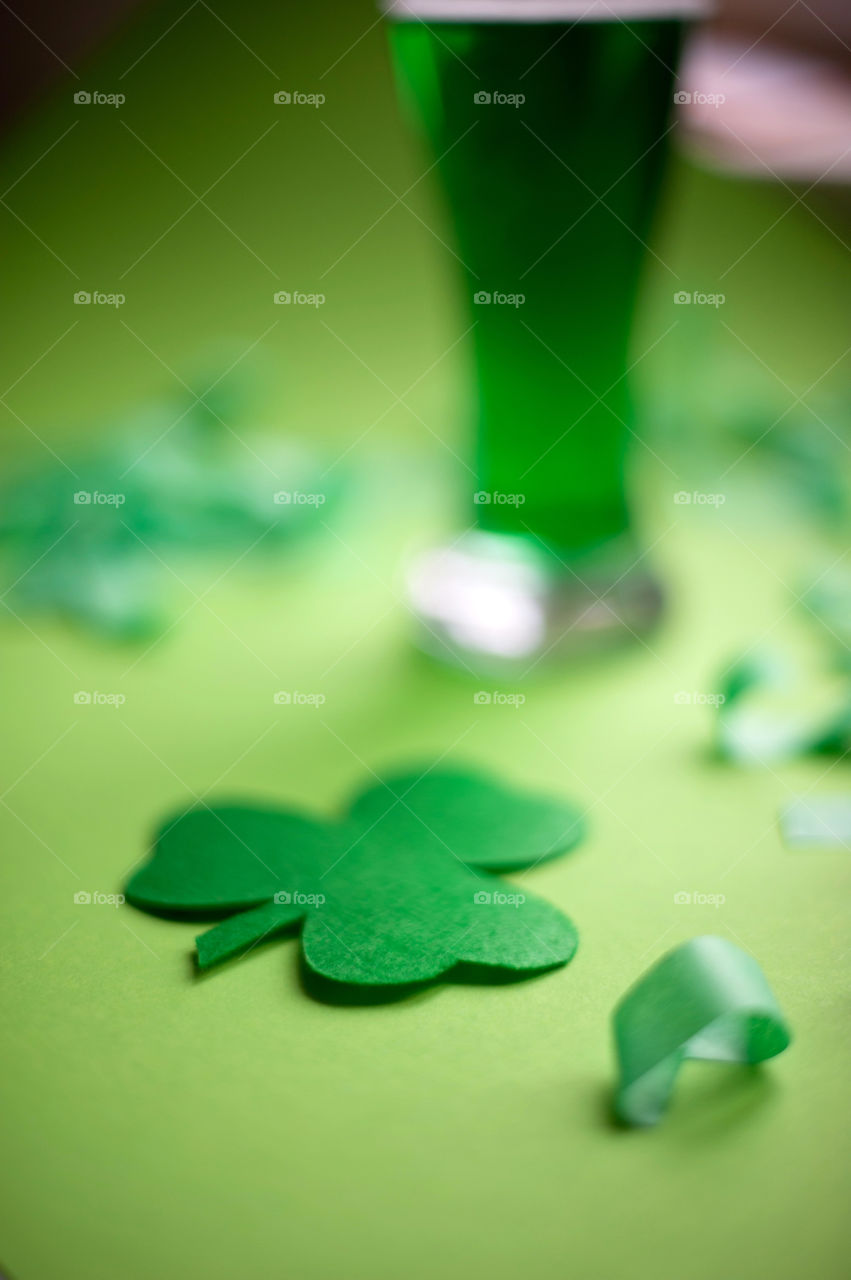 St. Patrick's Day, green beer, clover,