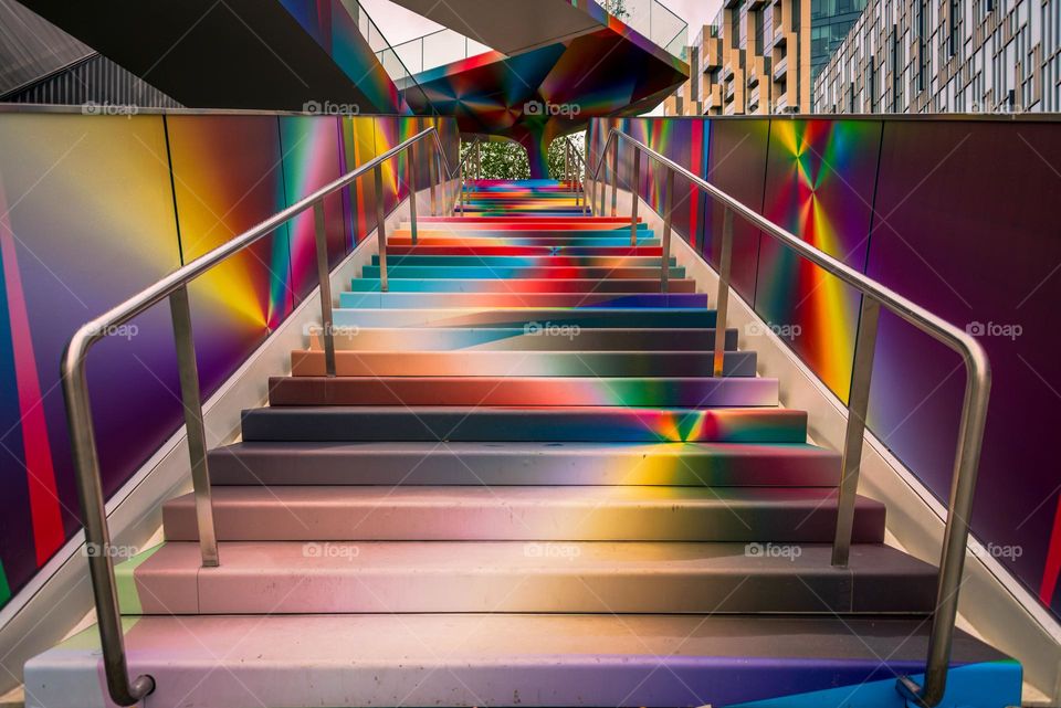 Colored stairs