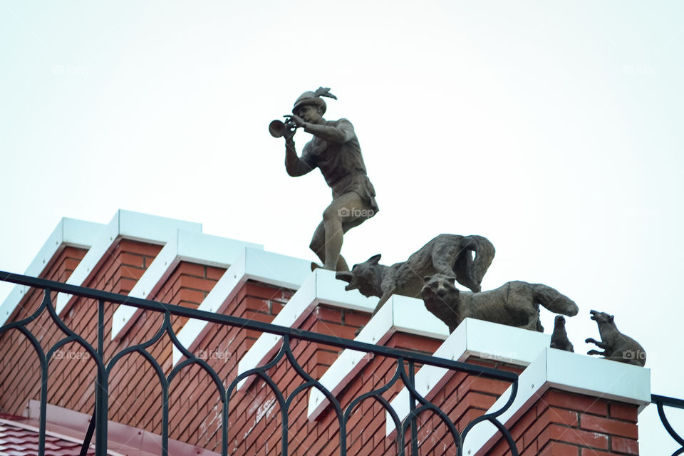 Sculpture on roof