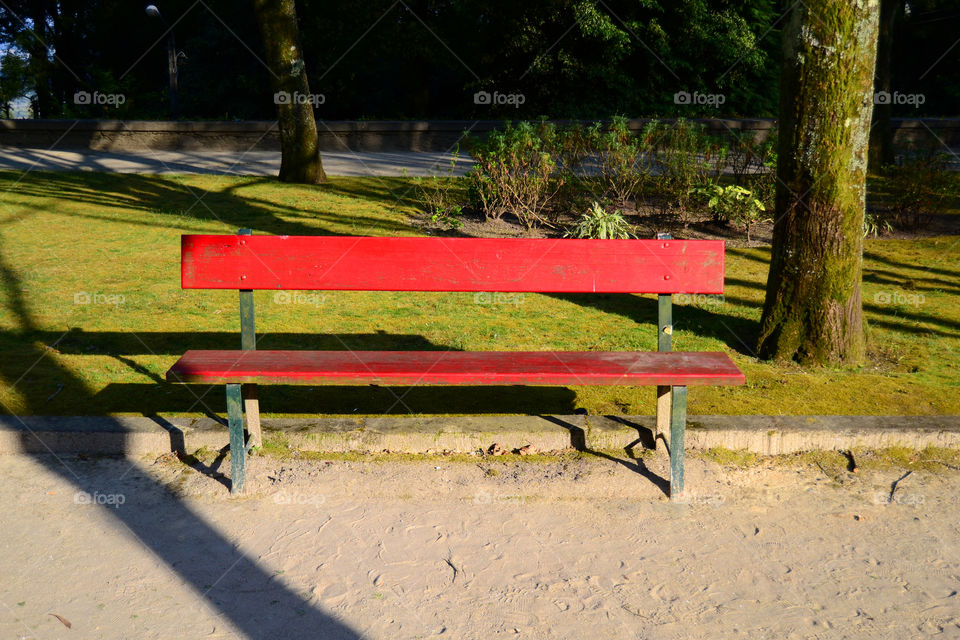 Red bench