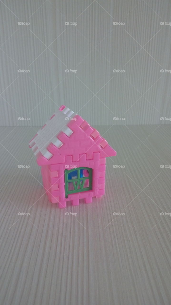 plastic house miniature