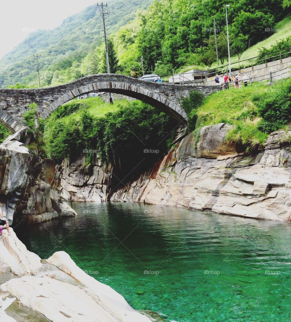 Ponte dei Salti, Lavertezzo in Valle Verzasca. Ticino, Switzerland. 