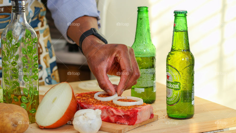 Enjoying your favourite Heineken