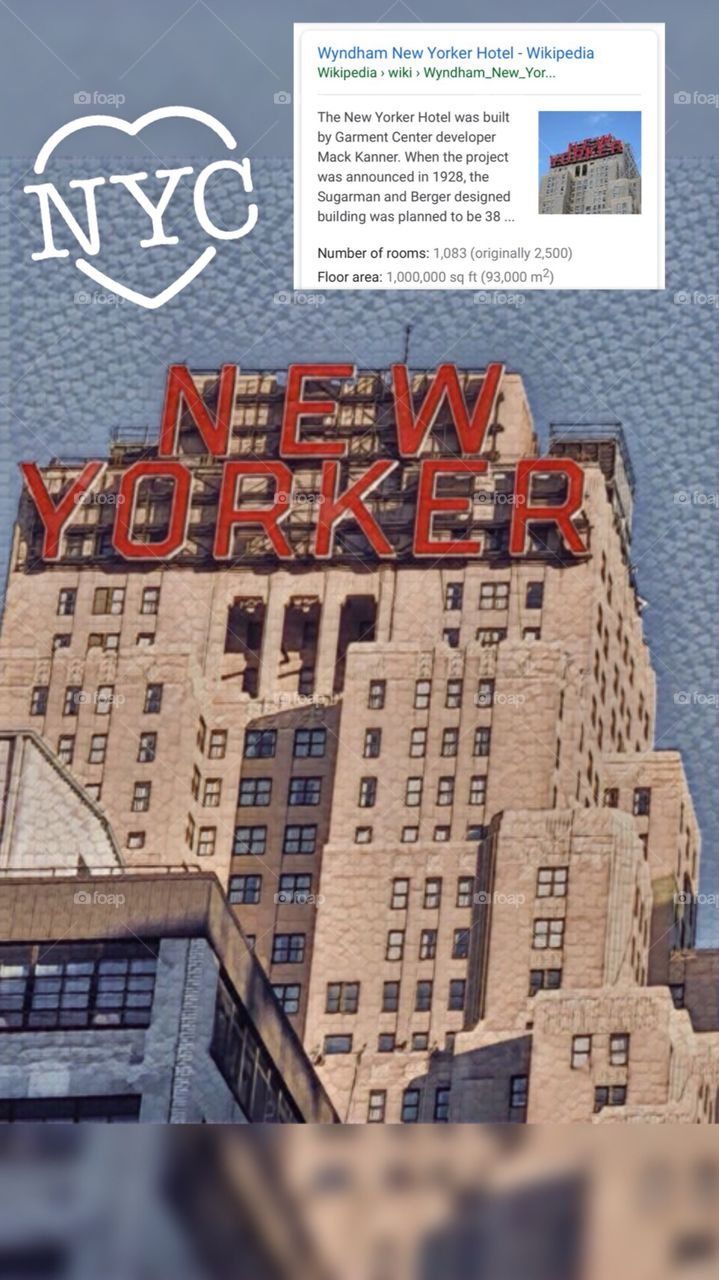 Street View, New Yorker Hotel, Manhattan, New York City 
