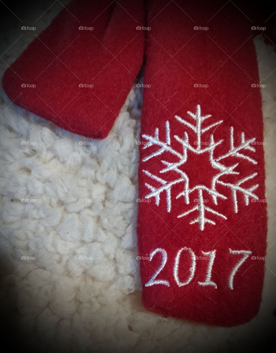 2017 Red Snowflake Tie