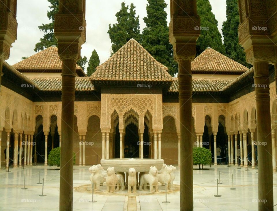 The Alhambra, UNESCO World Heritage Site in Granada of Spain