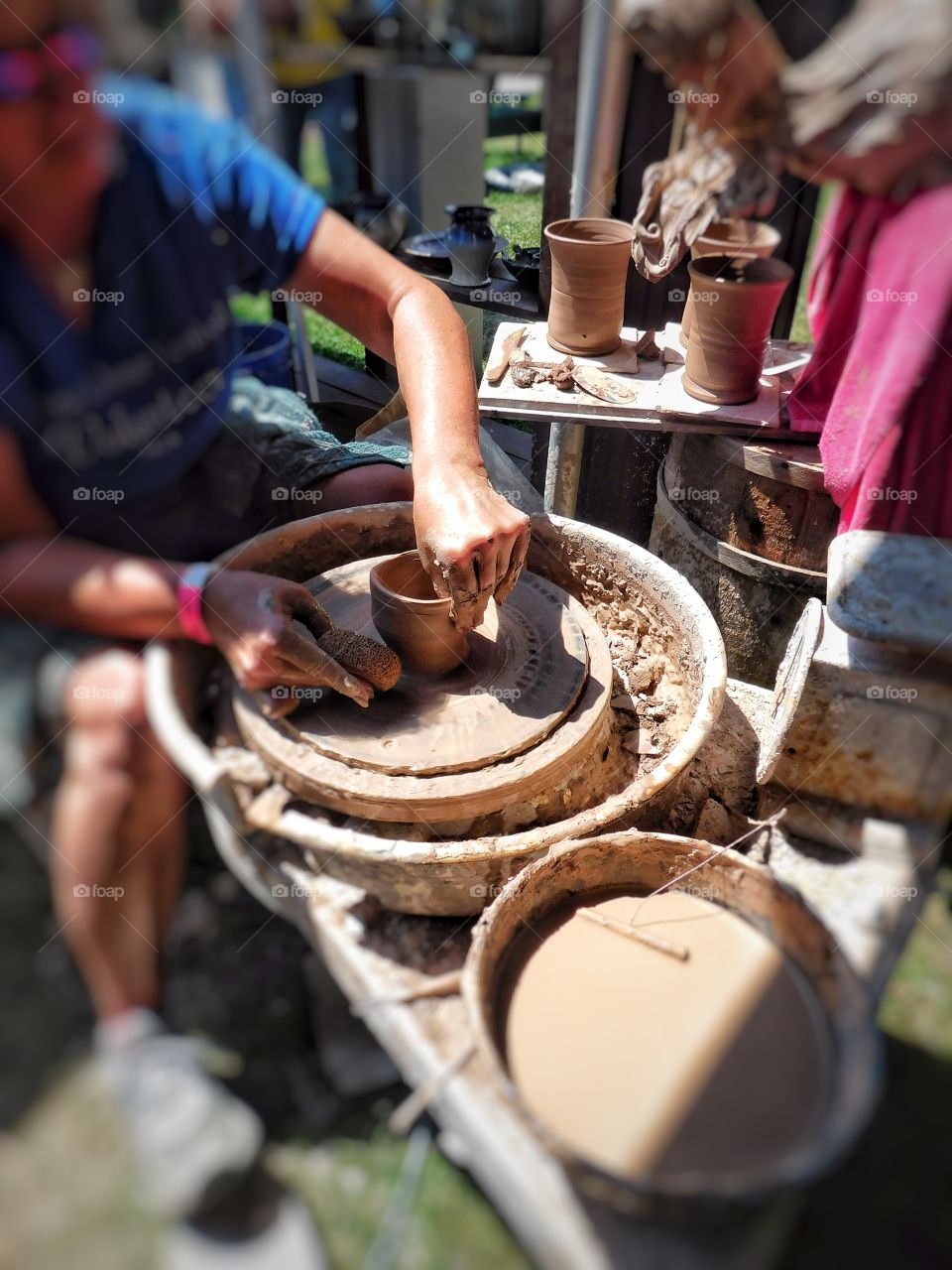 Crafting pottery 