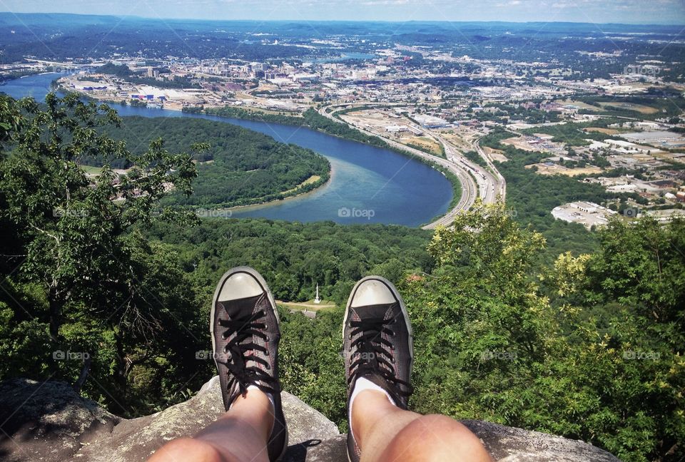 A hiking trail at Chattanooga, with a great view. 