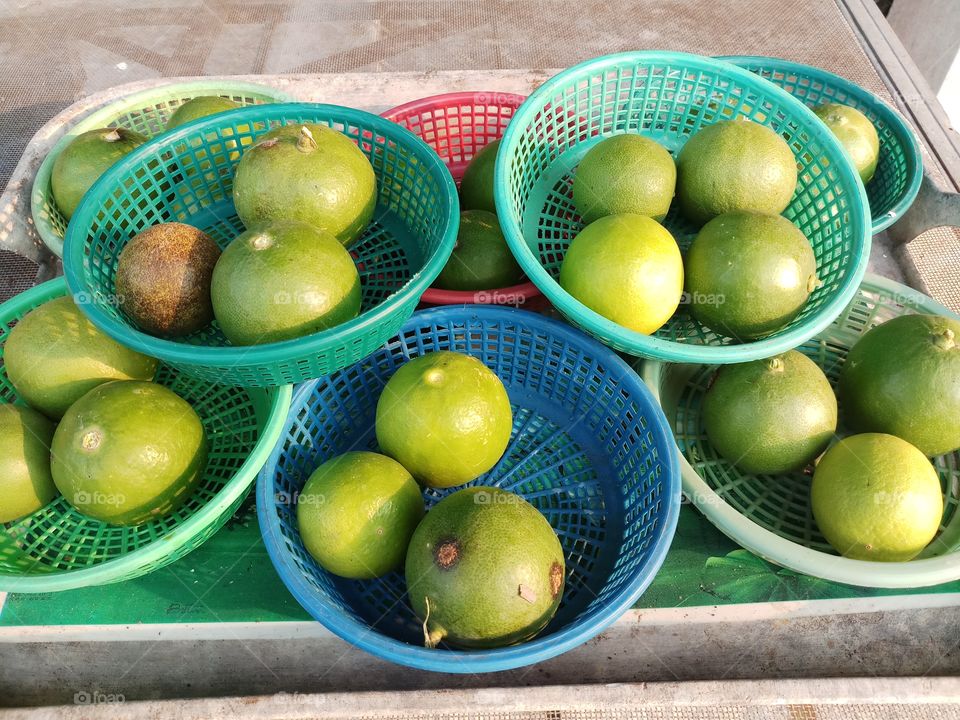 lime in baskets