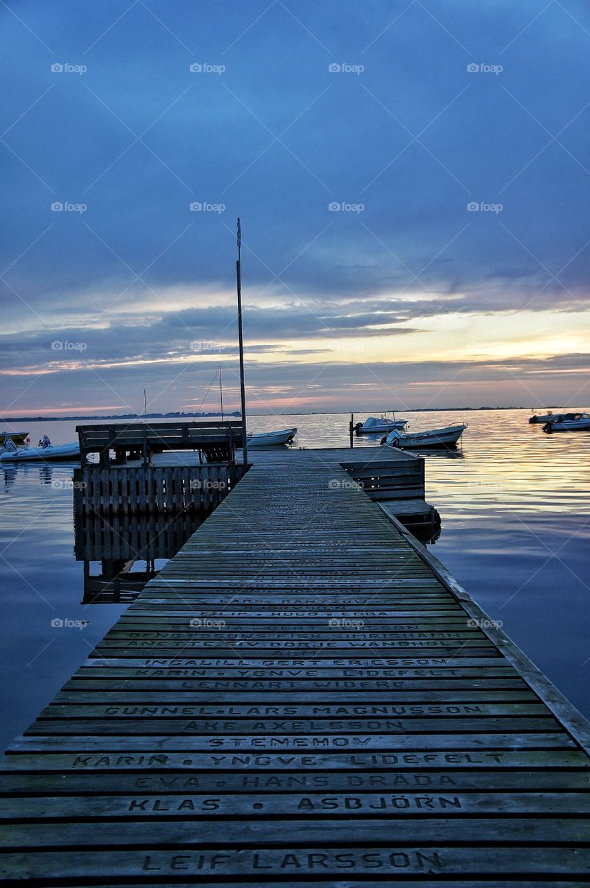 Jetty in sunset