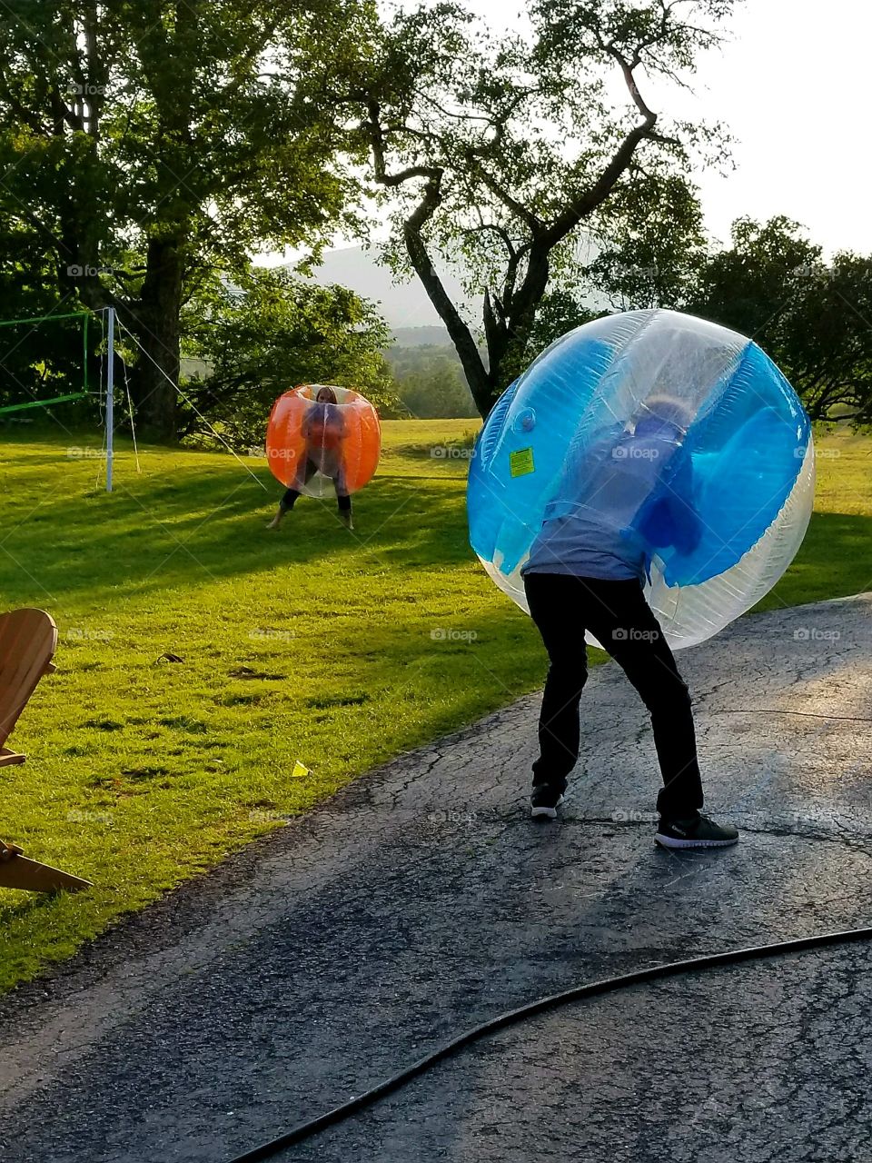inflatable bubble fight