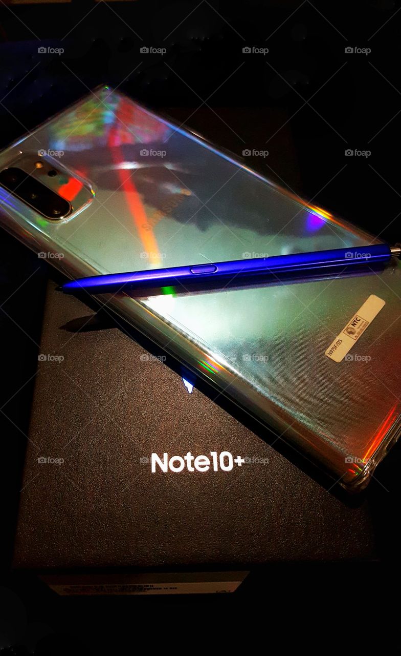 Lucena City, Quezon / Philippines- September 01, 2019: The new Samsung Galaxy Note 10+ and its stylus on top of its box.