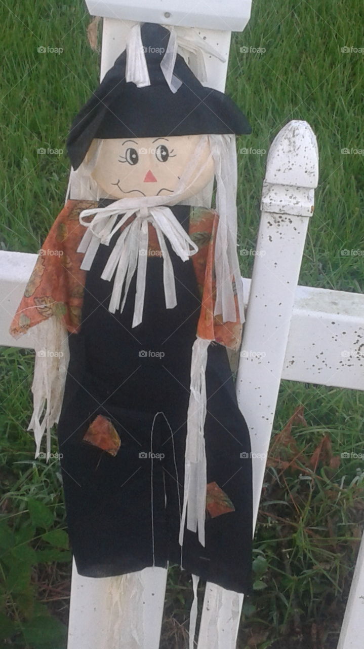 Fence Decoration. Halloween Decoration on a fence.