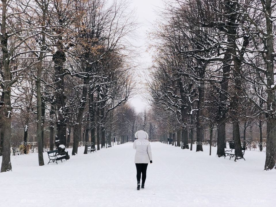 Woman in winter 