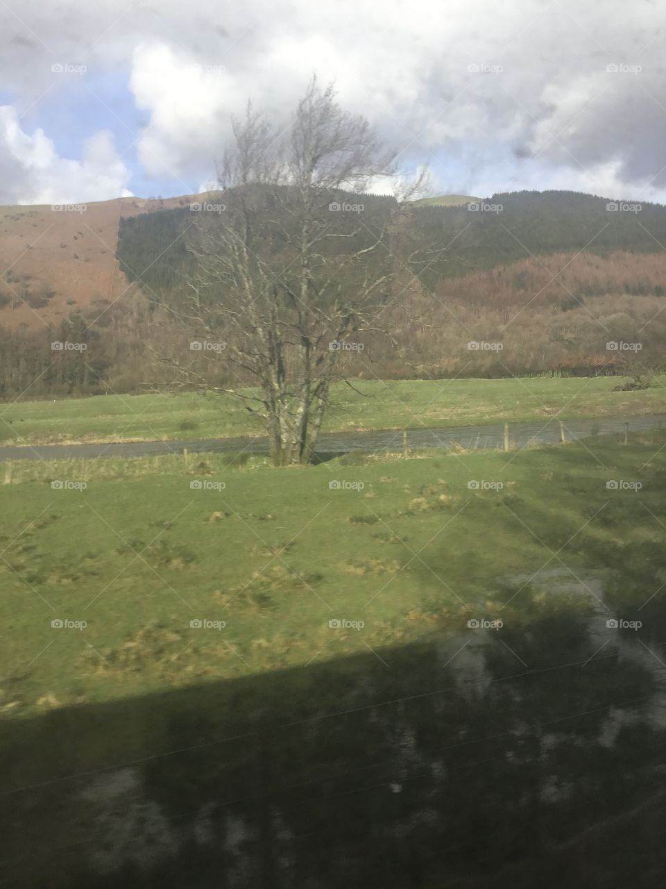 Wales from a train