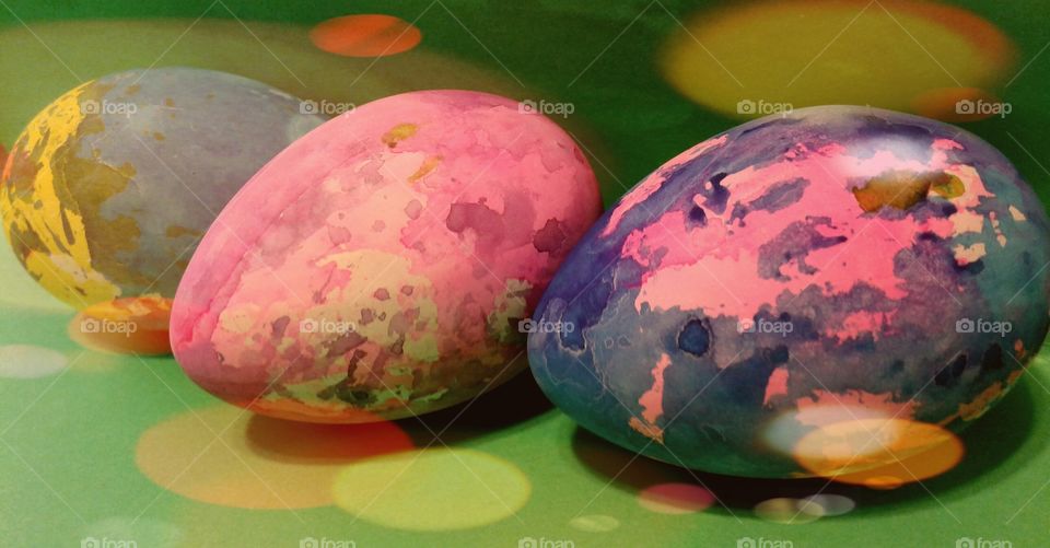 pastel eggs