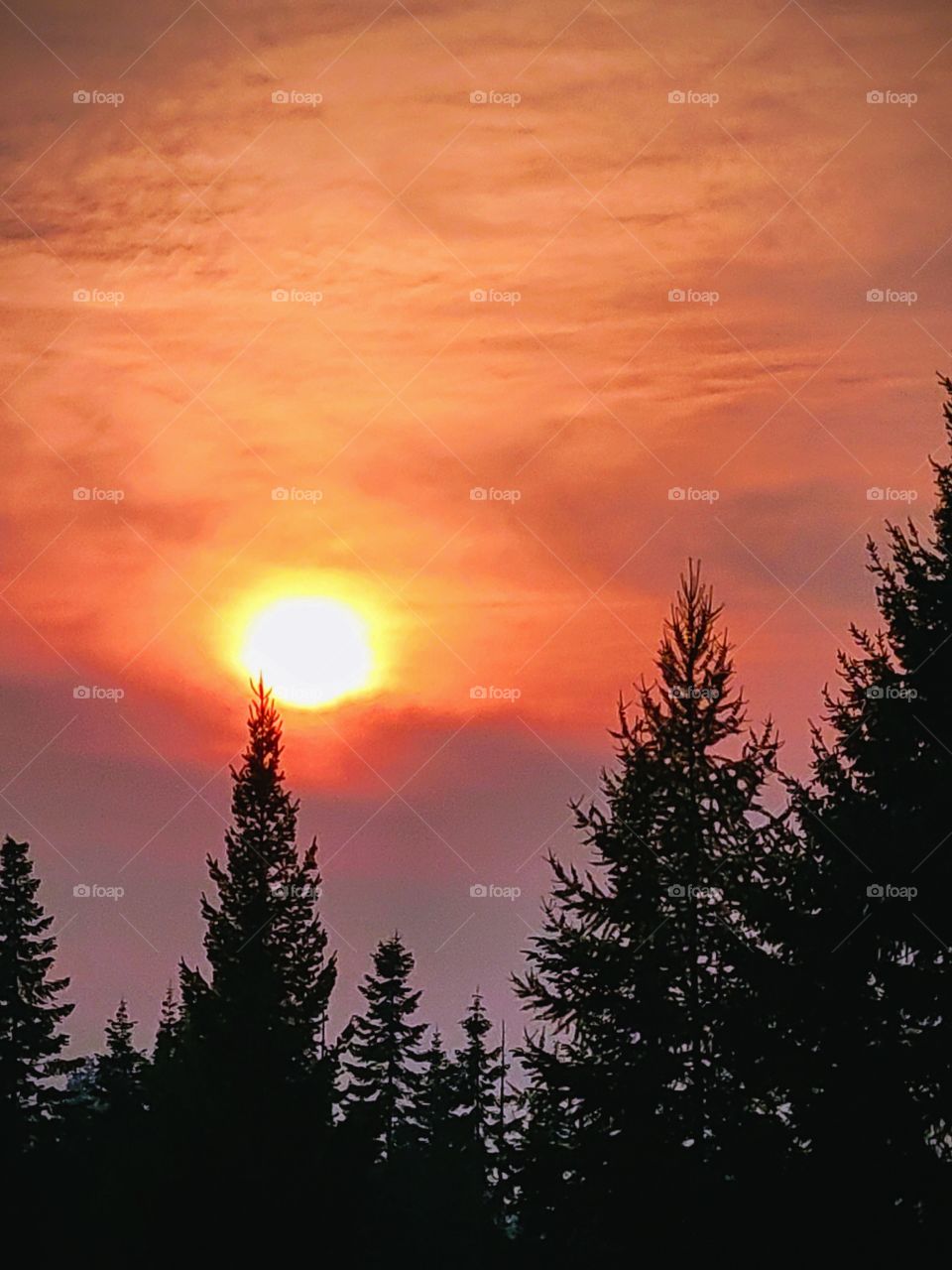 Idaho smokey Red Sunset