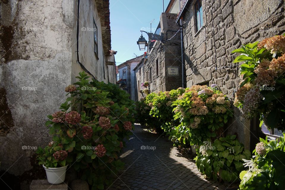 Fairy tale streets inside the castle walls of Trancoso