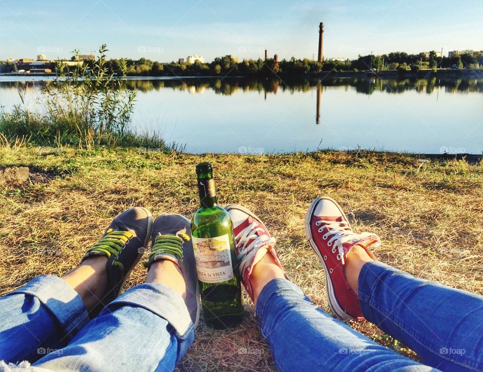 Relaxing on the shore 