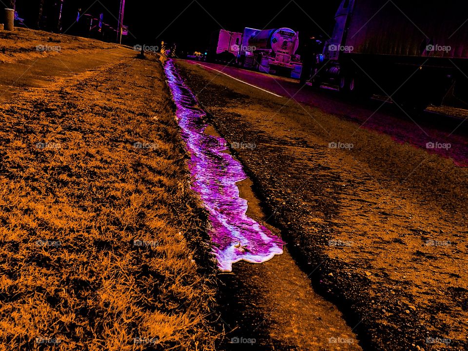 Water runoff from nearby fire