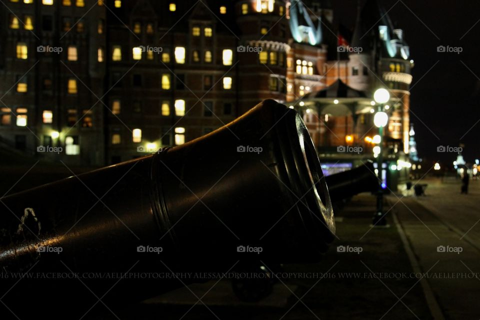 Cannons at the castle in Quebec