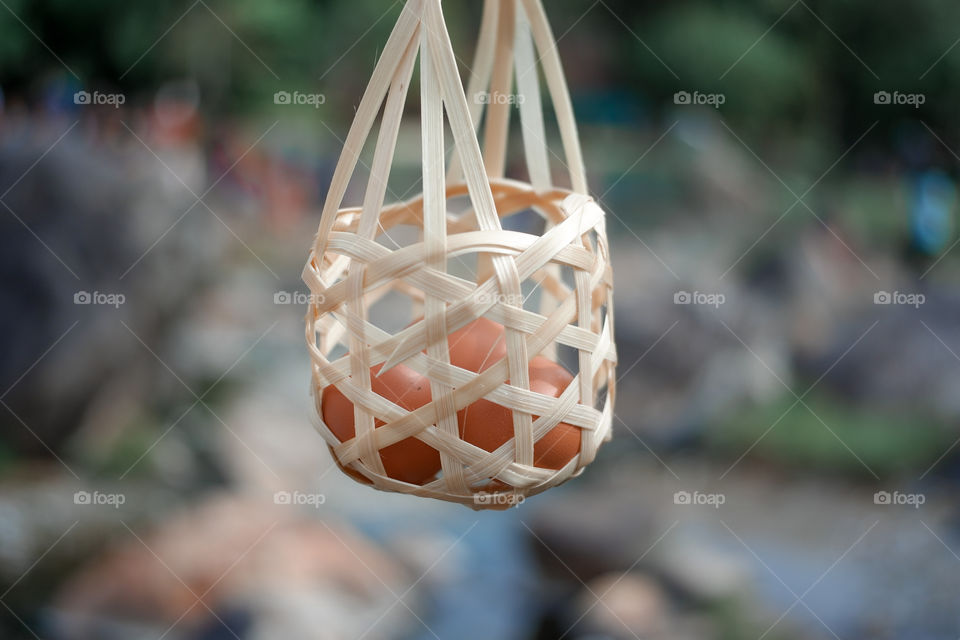 To boil an eggs at Chae Son National Park, Lampang Thailand.