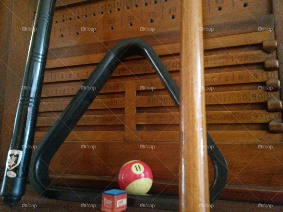 detail from a poolroom