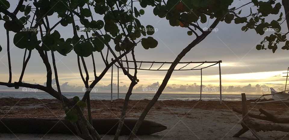 sunset by the beach