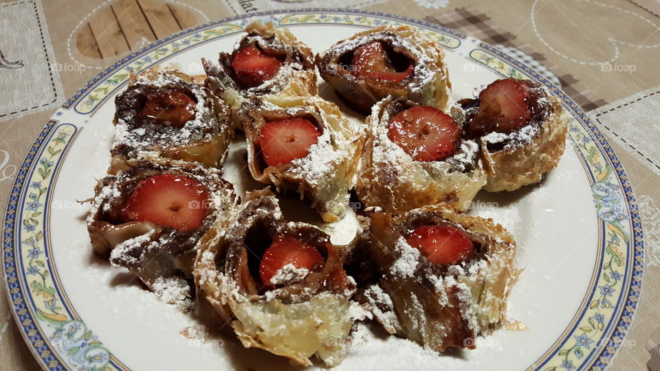 sfoglia nutella e fragole