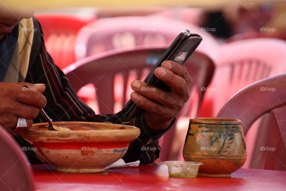 Street restaurant in South America