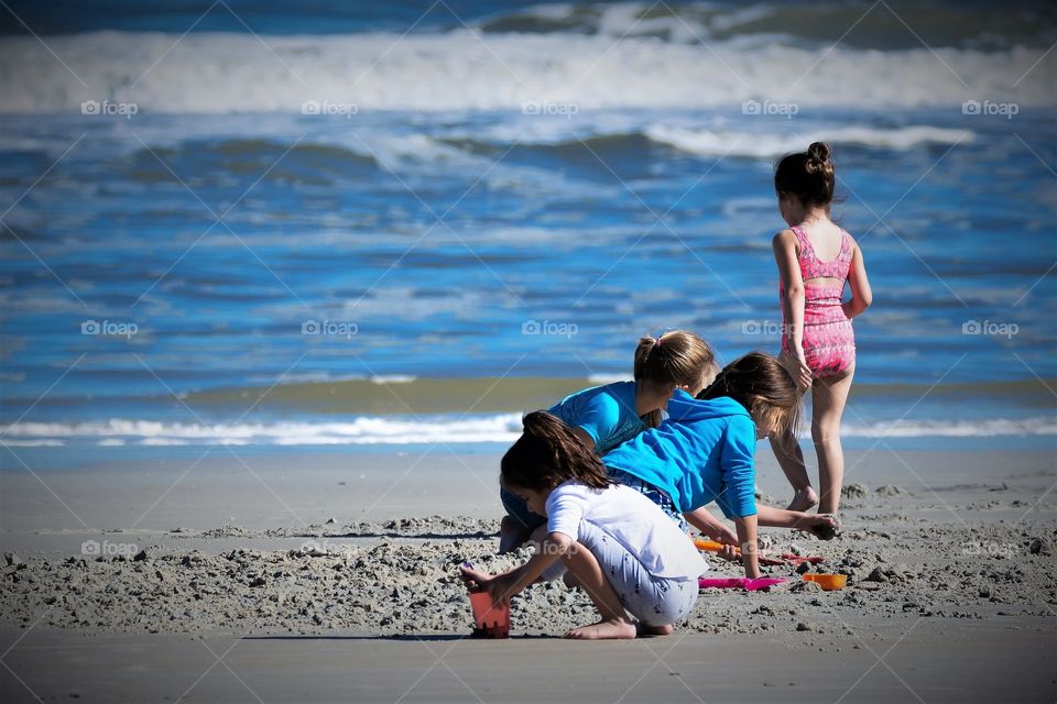 kids on beach