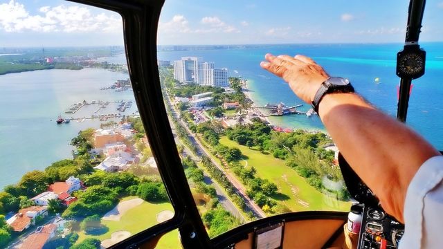 outdoor service equipment sunrise day trip sunlight sunset ocean sun wealth plane sea nature journey evacuation accident rich airplane sunny lifestyle adventure safety landscape tourist helipad vacation airport landing helicopter transportation trans