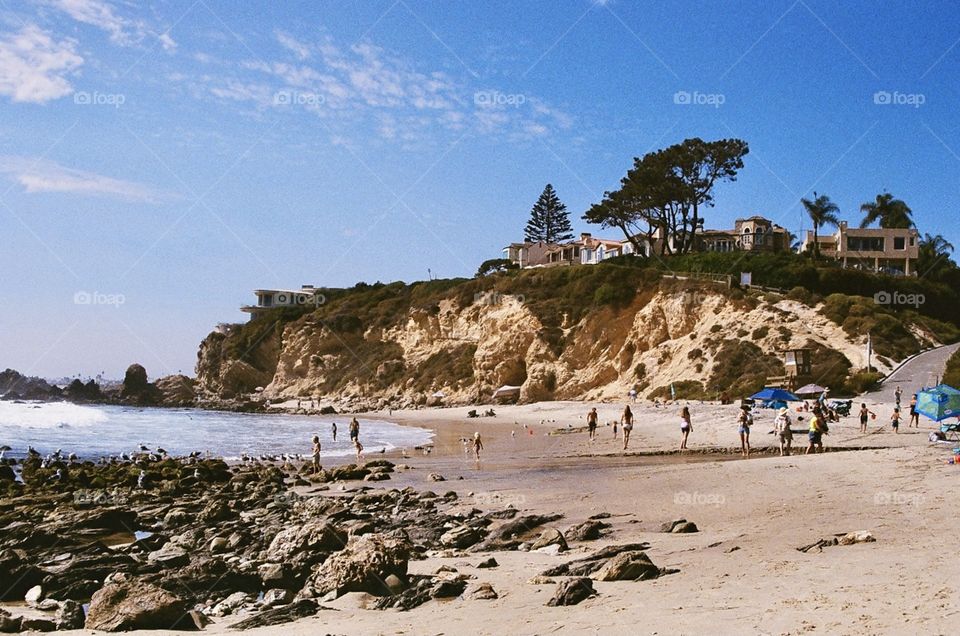 Orange County beach. Captured on 35mm film