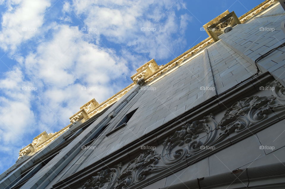 looking up. sky-architecture during the golden hour