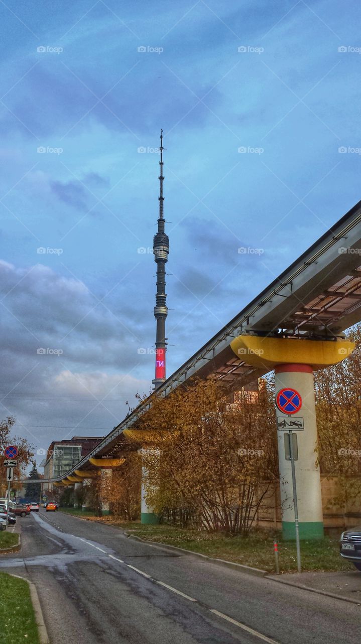 tv tower, monorail