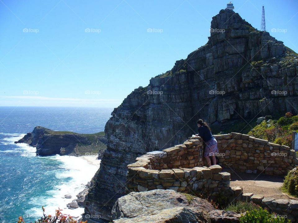 Girl looking at the Sea, good hope cape