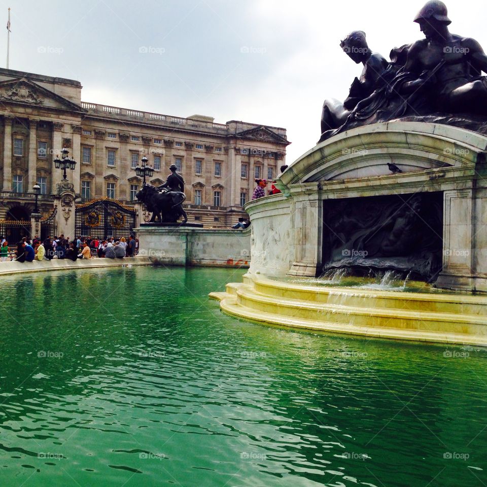 Water feature . Water feature with Buckingham palace in the background 