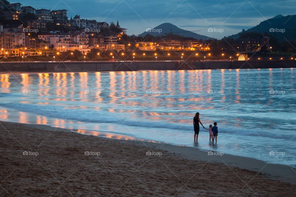 Nighttime play on the beach