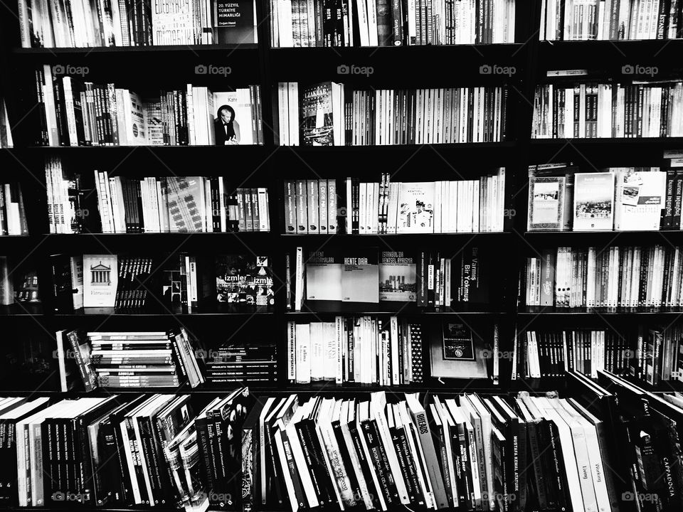 Books on the shelf