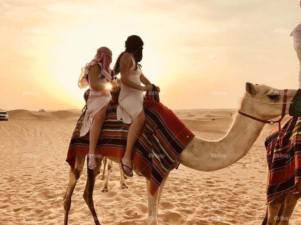 Sunset at the dessert 