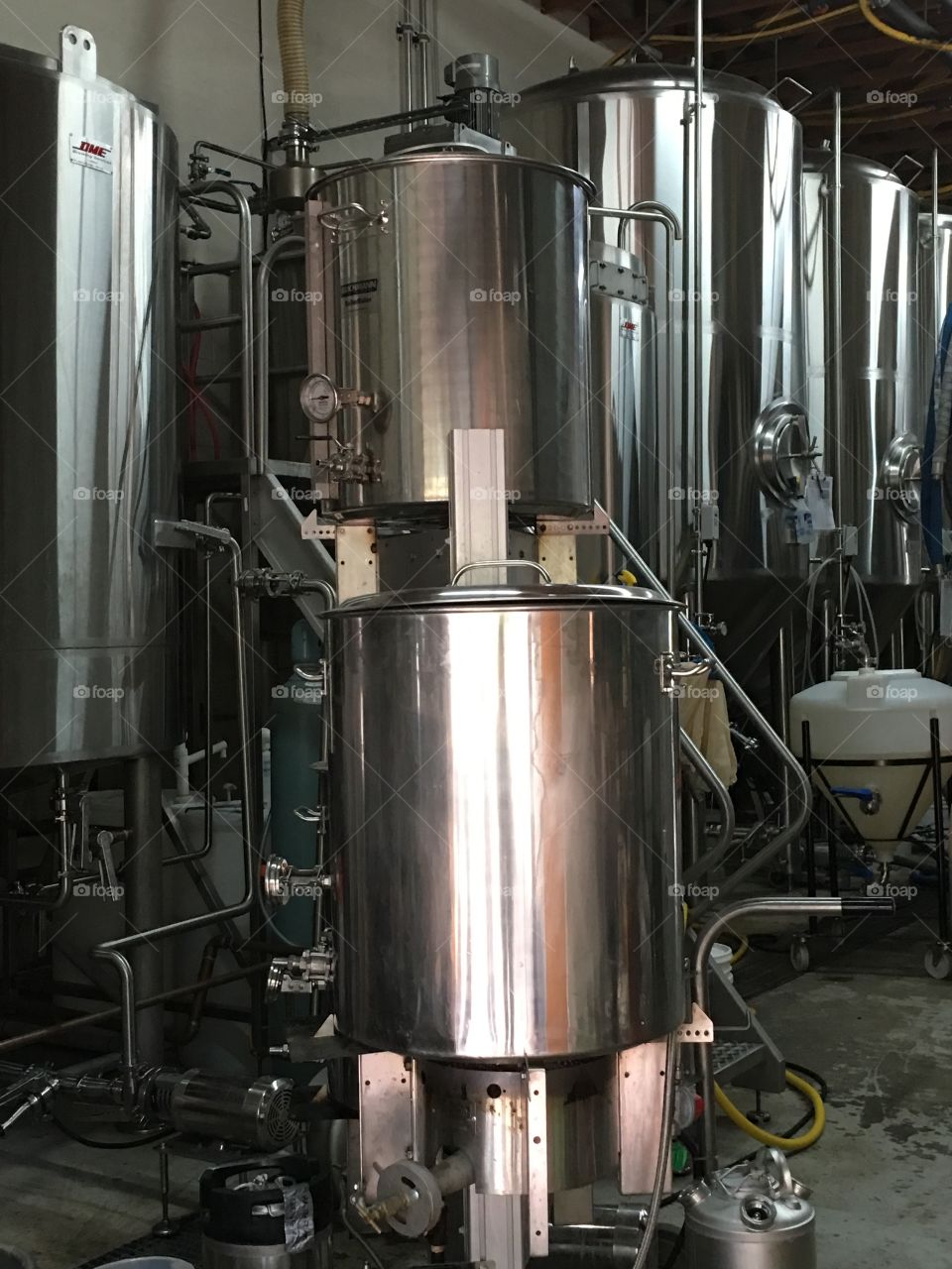 Microbrewery craft beer vats