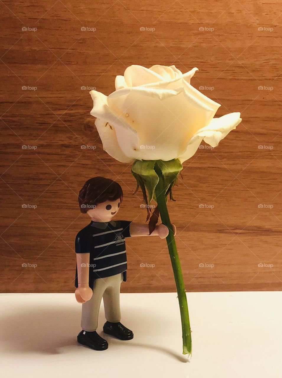 Man and roses 