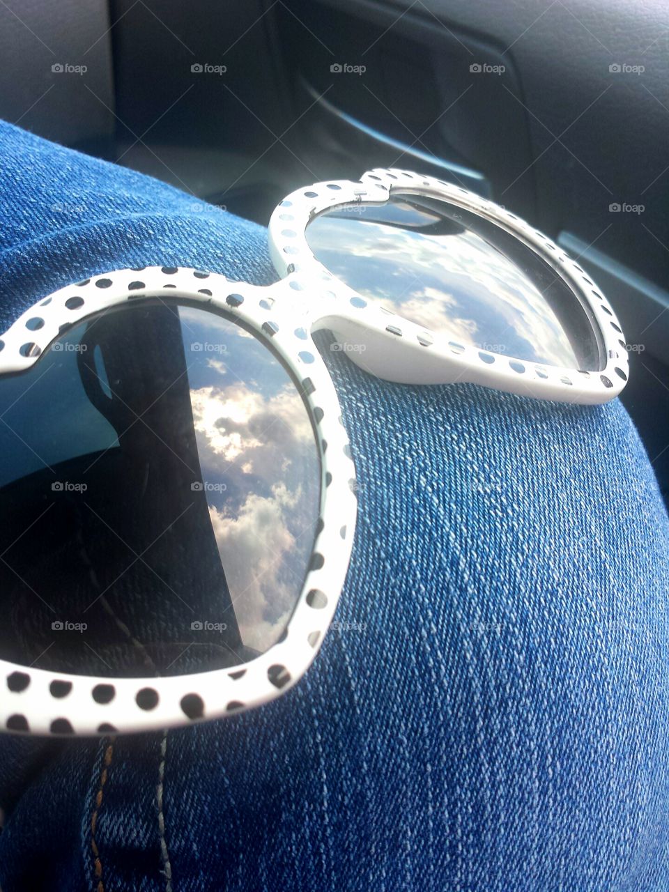 heart shaped glasses & sky