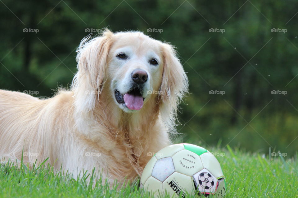 Relaxing after a soccer game
